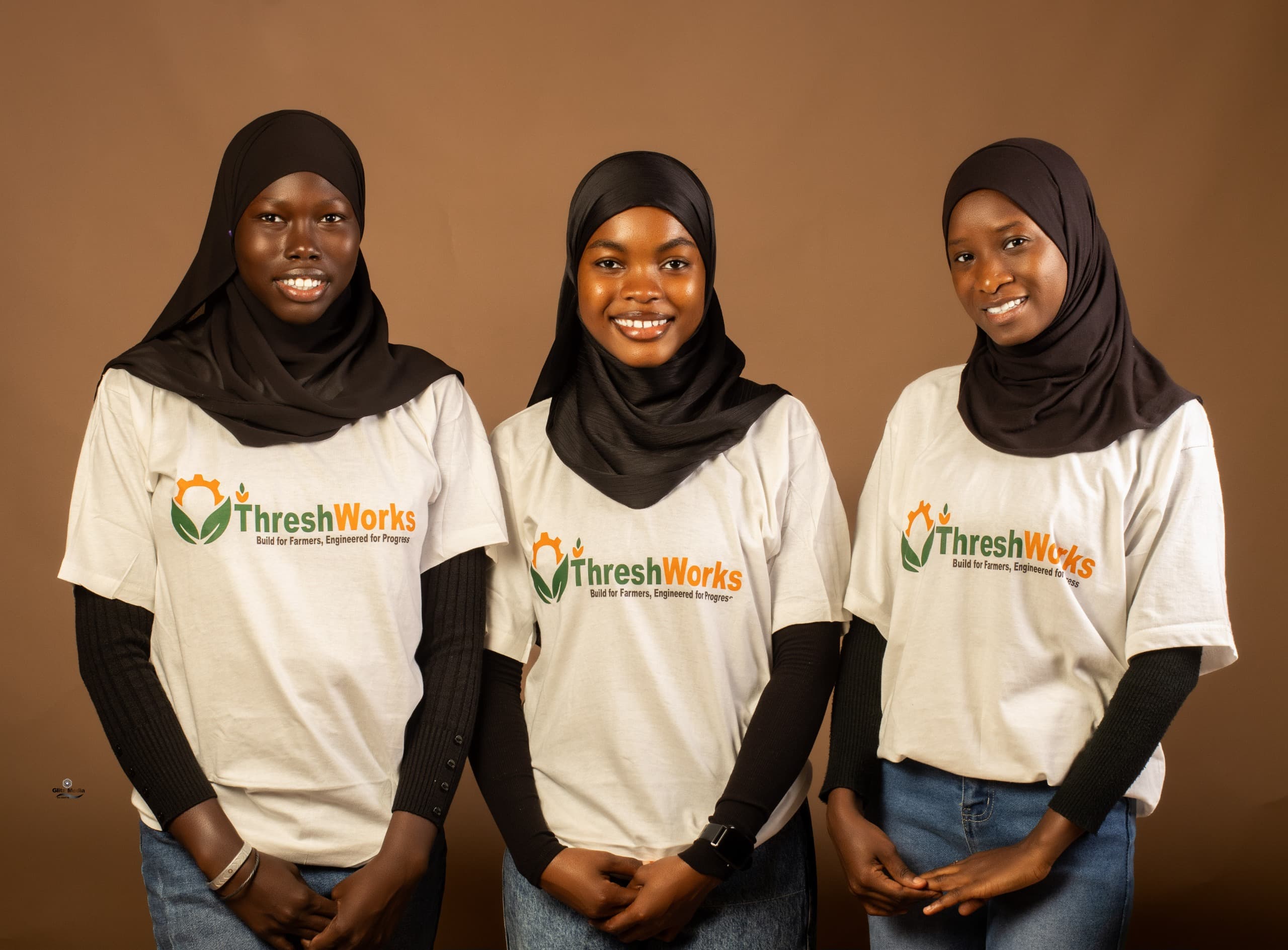 Awa Badjie, Sally AB Manneh and Isatou AB Jallow — the ThreshWorks founding team